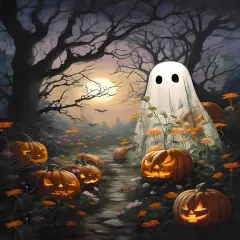 12X16Inch - Halloween Pumpkin Diamond Art Painting Kits for Adults