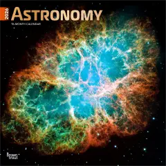 Astronomy | 2026 12 x 24 Inch (Hanging) Monthly Square Wall Calendar | Foil Stamped Cover | Plastic-Free