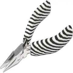 The Beadsmith Chain Nose Pliers &ndash; Zebra Print Line &ndash; Comfortable Handle with Double Leaf Springs &ndash; Jewelry Making Tool for Creating Bracelets, Earrings and Necklaces