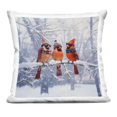 Stupell Industries Cardinals on Winter Branch Indoor Pillow, 18 x 7 x 18