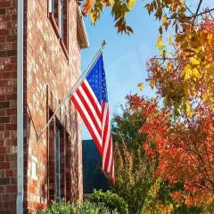 Tangle Free Spinning Flag Pole Aluminum 6FT Two Piece Design Durable Rust Free Silver gray