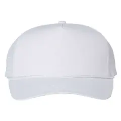 Valucap&reg; Five Panel Trucker Cap White