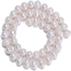 Natural Freshwater White Pearl Round Beads 15" 4mm 6mm 8mm 9mm 10mm 11mm 12mm (8-9mm)