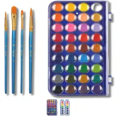 Mr. Pen- Watercolor Paint Set, 40 pcs, 36 Colors, Watercolor Paints, 4 Brushes, Non-Toxic Watercolor Paint, Portable Watercolor Set, Water Colors for Adults, Kids, Beginners and Artists
