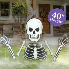 Big Dot of Happiness Scary Skeleton - Big Skeleton Yard Sign Outdoor Lawn Decorations - Halloween Party Yard Signs