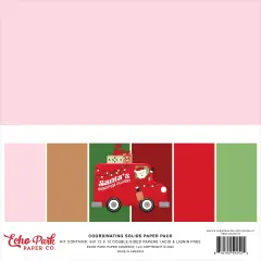 Echo Park Solids Collection Kit 12"X12"-Santa's Christmas Delivery