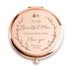 Mom Gifts from Daughter Son, Personalized Compact Mirror, Sentimental Mothers Day Birthday Gifts for Mom Mother Parents