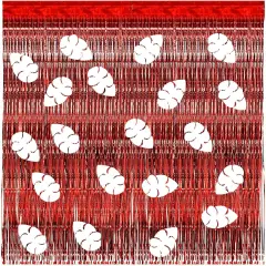 2 Pcs Cartoon Birthday Party Decorations Red Tinsel Foil