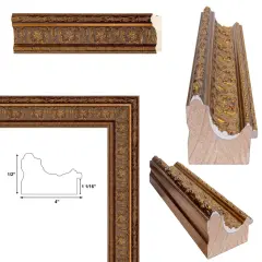 Wide Traditional Italian Carved Ornate Gold Leaf Picture Frame 16x20 frame