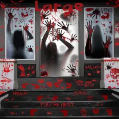 11 Sheets/202 Pcs Bloody Halloween Decorations Set