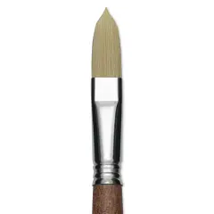 Escoda Futura Synthetic Bristle Brush - Series 5418, Long Filbert, Size 16, Long Handle
