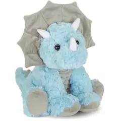 Bearington Lil' Tracer Plush Stuffed Animal Dinosaur with Rattle, 5 inch, For Ages 0-14 Blue