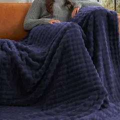 Ultra Soft Velvet Throw Blanket Patriot Blue 60X70 Inches