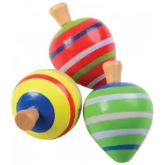 Painted Wood Spin Top S 6 PC include 6 units