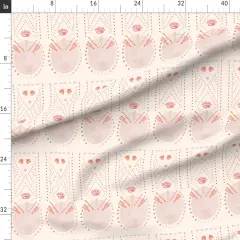 Various Fabrics by the Yard or Fat Quarter Feminine Tribal Cultural Geometric Dots Eye Lightning Bolt Monochrome Pink Pastel Circles Abstract Bohemian Eclectic Custom Printed Fabric by Spoonflower