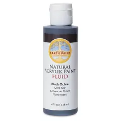 Natural Earth Paint Natural Fluid Acrylik Paint - Black Ochre, 118 ml