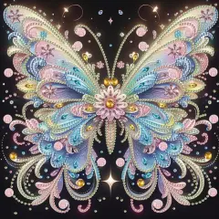 Butterfly Diamond Painting Kits for Adults, 5D Special Shape Diamond Art Kits for Beginners, Crystal Rhinestones Diamond Painting for Home Wall Decoration, 12&times;12 Inch