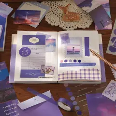 348pcs Aesthetic Scrapbook Supplies Kit (Moonlight)