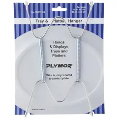Plymor Stainless Steel Wall Mountable Tray and Platter Hanger, 8.25" H x 4.75" W x 0.875" D (For Trays or Platters 10" - 16")