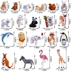 20PCS Animals Embroidered Patches, Zoo Animals Iron on Patches, Cute Embroidered Panda Giraffe Lion Flamingo Squirrel Rabbit Sewing Patches DIY Appliques for Shoes Clothes Backpacks Caps