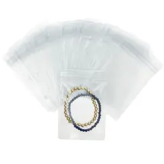 100 Pack Clear Plastic Bags for Jewelry, Earrings, Necklaces, Mini Resealable Bags for Small Business (3.15 x 4.75 In)