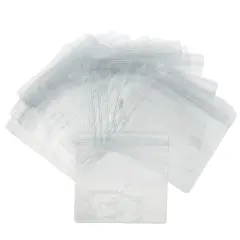 100 Pack Clear Plastic Bags for Jewelry, Earrings, Necklaces, Mini Resealable Bags for Small Business (4.4 x 4.4 In)