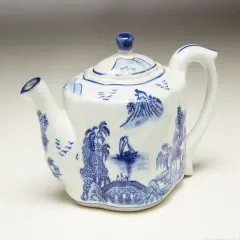 AA Importing 59803 Blue And White Tea Pot