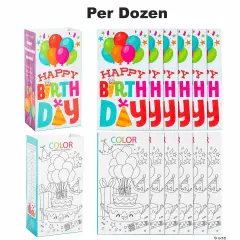 Birthday Party Activity Paper Treat Bags 5 1/4" x 10" - 12 Pc.
