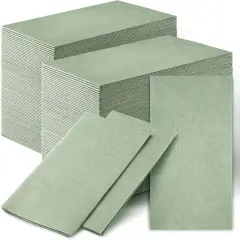 100 Pcs Sage Green Dinner Napkins Disposable Wedding Paper Napkins Bathroom Guest Hand Towels Sage Green Wedding Table Decor for Bridal Shower Birthday Party Supplies