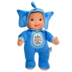Baby's First: Sing & Learn Doll - Blue Elephant Outfit - Musical & Interactive Doll Teaches ABC's & Numbers, Soft Toy, Baby-Toddlers-Kids Age 3 mo+