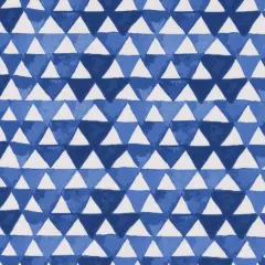 Indigo - Blue Abstract & Geometric Upholstery Fabric 54 Inches"