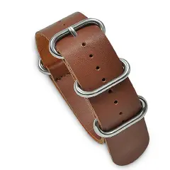 24mm Military MoD Leather Watch Strap - Brown