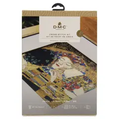 DMC The Museum Collection Cross Stitch Kit - &ldquo;The Kiss&rdquo; by Gustav Klimt, Belvedere Museum