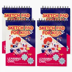 Sketch Pads for Kids, 6x9 inch, 100 Pages, 4 Pack Children Drawing Pads, Spiral Bound Sketch Books, Blank Art Pads for Drawing and Coloring, Doodle Paper Pads