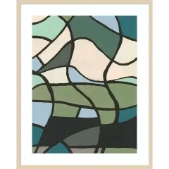 Multicolor Stained Glass II by Regina Moore Wood Framed Wall Art Print