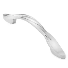Cauldham Solid Braided Kitchen Cabinet Pulls Handles (5" Hole Centers) - Drawer/Door Hardware - Style M260 - Satin Nickel