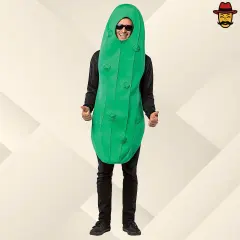 Adult Pickle Costume Funny Green Food Tunic Halloween Party Outfit
