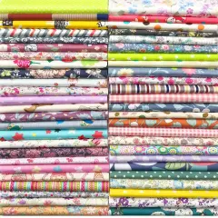 50 Piece Cotton Quilting Fabric Misscrafts 8" x 8" (20cm x 20cm) Craft Supplies Top Fat Quarter Bundles Floral Precut Fabric Square for DIY Craft Patchwork