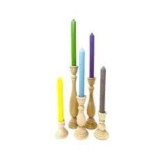Kitcheniva 5 Set Wooden Paired Candlesticks Maple Wood Home Decor