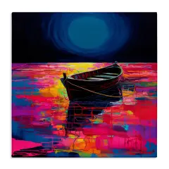 Stupell Industries Ethereal Cruiser Boat Canvas Wall Art Design by Leah McLean