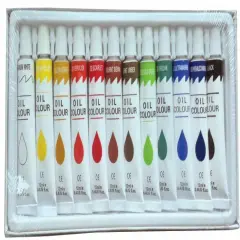 12 PC OIL PAINT SET Professional Artist Paints Painting Pigment 12ml Tubes