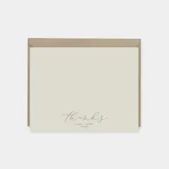 Thanks Wedding Script Note Cards III
