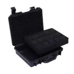 Plastic Suitcase Display Storage Case 15 Slots Watch Storage Box Case Waterproof