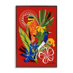 Stupell Industries Gambia Inspired Birds Framed Giclee Wall Art Design by Hannah Byatt