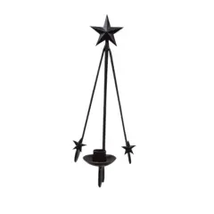 Star Hanging Plate & Taper Holder (Plate & Candles not included)