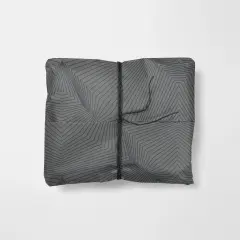 Fine Line Black and Gray Zig Zag Gift Wrap