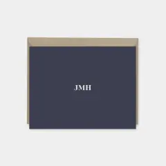 Classic Monogram Note Cards IV