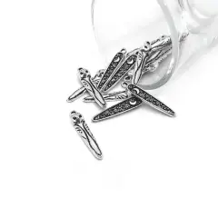 1, 4, 20 or 50 Pieces: Silver Owl Pendant Charms