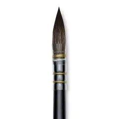 Da Vinci Casaneo Synthetic Squirrel Watercolor Brush - Quill Round Wash, Size 2, Short Handle, Synthetic