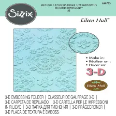 Sizzix Textured Impressions Embossing Folder By Eileen Hull-Floral Damask